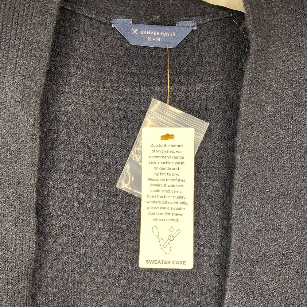 Denver Hayes Novelty Stitch Open Waffle Cardigan - Picture 9 of 11